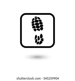 Sport shoes print - vector icon