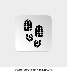 Sport shoes prints  - black vector icon