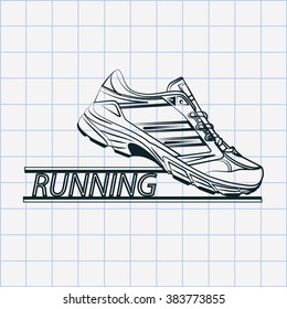 Sport shoes. Running shoe, sneaker