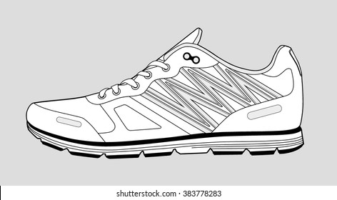 Sport shoes. Running shoe, sneaker