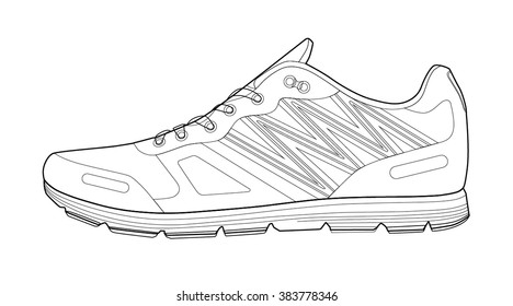 Sport shoes. Running shoe, sneaker