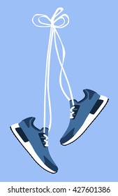 Sport shoes for running. Vector illustration