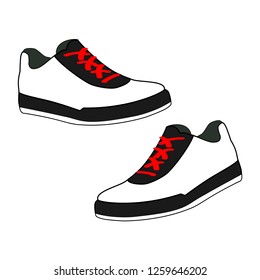 sport shoes schematic isolated image 