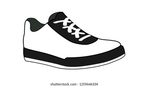 sport shoes schematic isolated image 