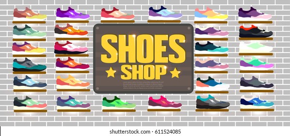 Sport Shoes Shop.Vector Logo