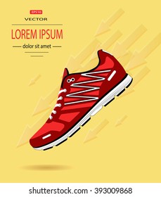 Sport shoes. Sneaker. Shoes for running. vector