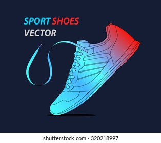 Sport shoes. sneakers icon. Vector illustration.