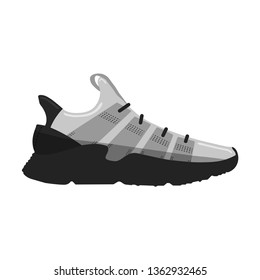 Sport shoes sneakers for summer in flat style vector illustration. Eps 10