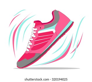 Sport shoes - sneakers. Vector