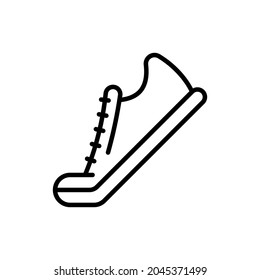 Sport shoes thin line icon. Modern vector illustration of sneakers.