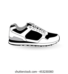 Sport shoes. Vector