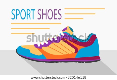 Sport shoes. Vector