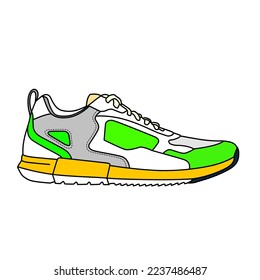 Sport shoes in vector graphic