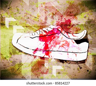 Sport shoes. Vector illustration