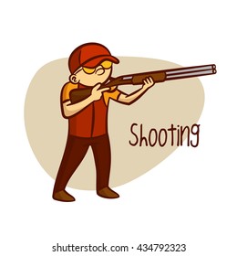 Sport. Shooting. Vector Illustration