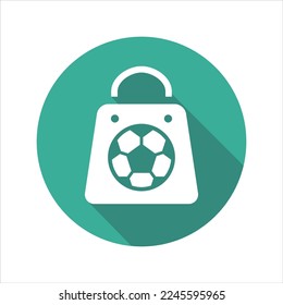 Sport shopping bag icon vector graphic illustration