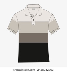 Sport short sleeve polo shirt design vector on white background.Front view. 