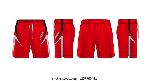 Sport shorts design template, fashion vector illustration.