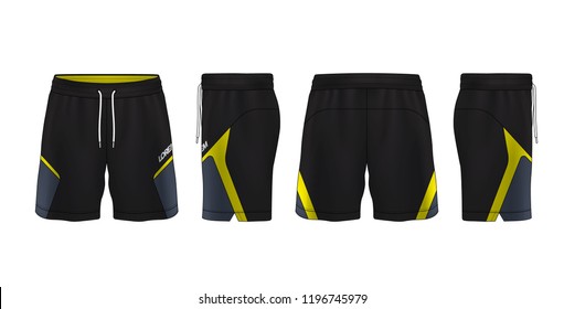 Sport Shorts Design Template,pants Fashion Vector Illustration.