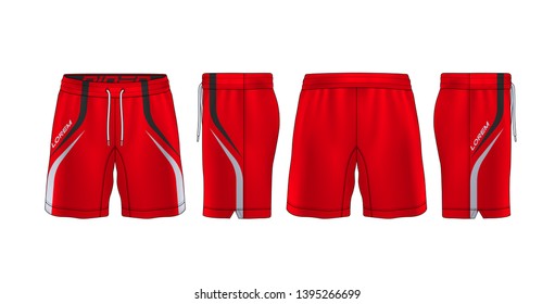sport shorts design template,pants fashion vector illustration.