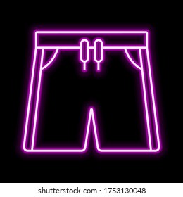 Sport Shorts icon. Glowing sign logo vector