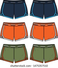 Shorts Sport Style Vector Template Stock Vector (Royalty Free) 1610384974