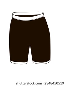 sport shorts leggings black and white outline illustration