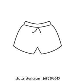 Sport shorts line icon. Swim shorts outline symbol  vector illustration isolated on white