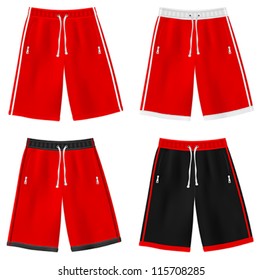 Sport shorts template.