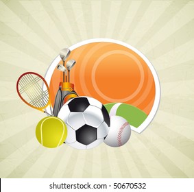 sport sign on the backdrop