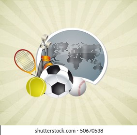 Background Collection Sports Object Stock Vector (Royalty Free) 64147294