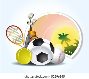 sport sign on the backdrop