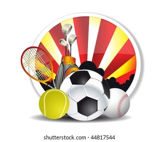 sport sign on the ray backdrop