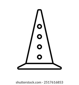 Sport signal cone line icon isolated vector object