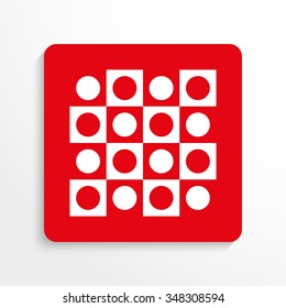 Sport signs. Checkers. Vector icon.