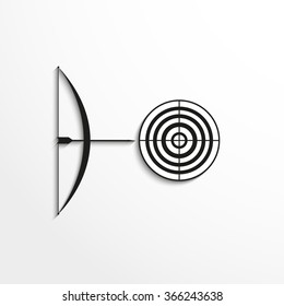 Sport signs. Sports archery. Vector icon.