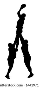 Sport Silhouette - Rugby Lineout Jumper Support