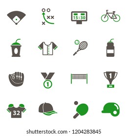 sport simple vector icons in two colors