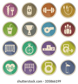 Sport simply vector icon set
