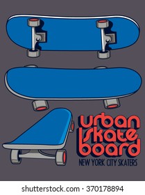 Sport skate board typography, t-shirt graphics, vectors