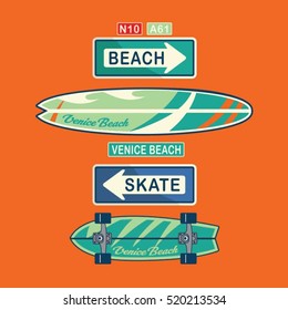 Sport Skate Surf Typography, T-shirt Graphics, Vectors