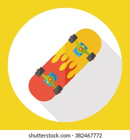 sport skateboard flat icon
