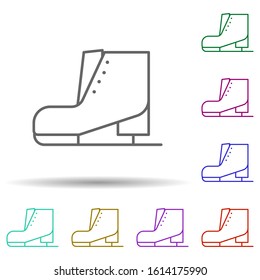 sport, skating multi color style icon. Simple thin line, outline vector of sport icons for ui and ux, website or mobile application