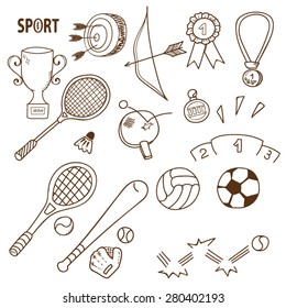 sport sketch vector collection.