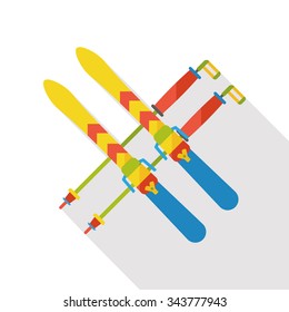 sport ski flat icon