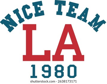 sport slogan vector LA campus design