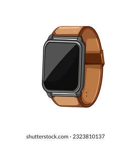 sport smart watch cartoon. digital hand, clock wearable sport smart watch sign. isolated symbol vector illustration