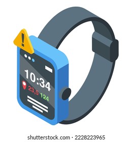 Sport smart watch Symbol isometrische Vektorgrafik. Patientengesundheit. Medizinische Klinik