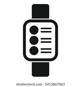 Icono deportivo de reloj inteligente simple vector. Dispositivo deportivo digital. Formación en gimnasia