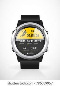 Sport smartwatch for runners - mobile application